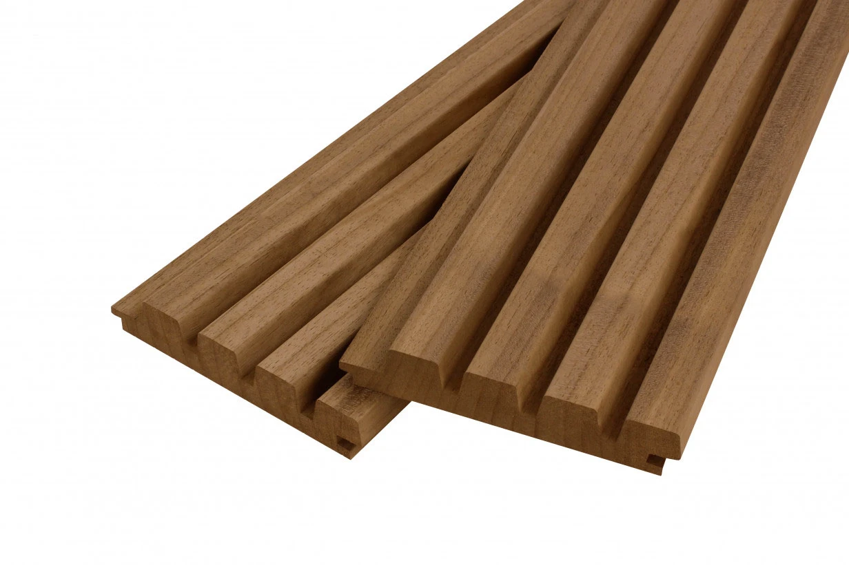Thermowood Ayous Rhombusprofielplank Rib4 3.4 x 18.6 cm (34 x 186 mm) - Lengte 605 cm OP = OP - Afbeelding 1